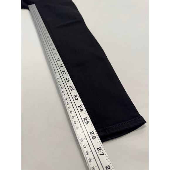 7 For All Mankind The Ankle Skinny Jeans 24 Black 5-Pockets Modal Blend Denim - Picture 12 of 12